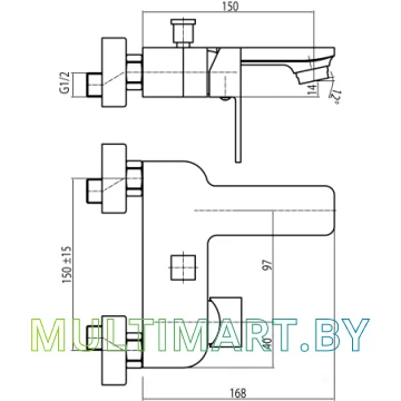 Смеситель Valvex Loft Gold 2455810 картинка 2